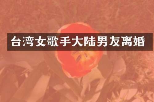 台湾女歌手大陆男友离婚