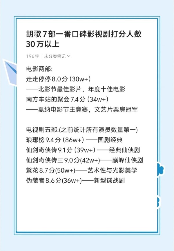 胡歌7部高分影视剧，你追过几部