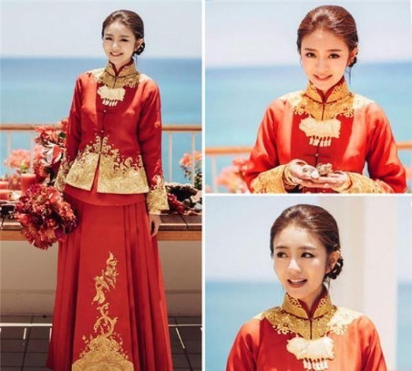 结婚穿中式礼服太美了，不信你看看这些明星