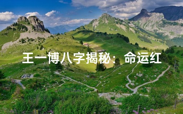 王一博八字揭秘：命运红线中的爱情密码