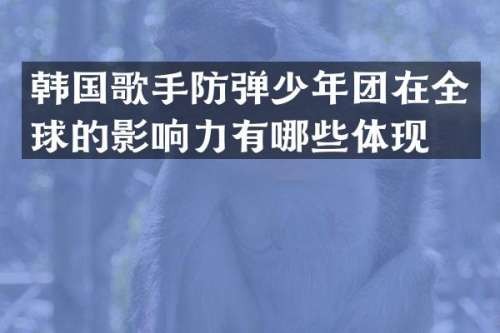 韩国歌手少年团在全球的影响力有哪些体现？