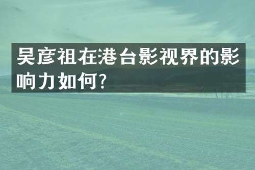 吴彦祖在港台影视界的影响力如何？