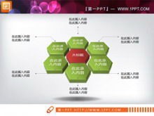 蜂窝并列关系PPT图表素材