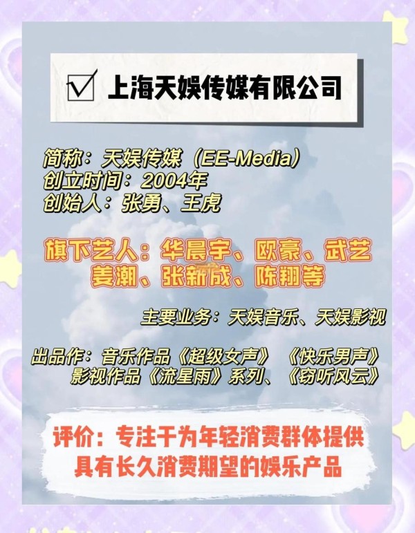 华晨宇、张新成背后的神秘公司揭秘