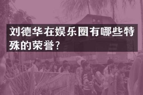 刘德华在娱乐圈有哪些特殊的荣誉？