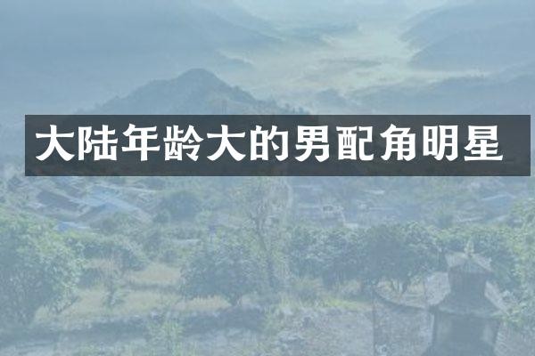 大陆年龄大的男配角明星