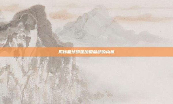 揭秘篮球明星加盟总部的内幕