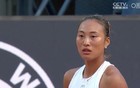 郑钦文2-0战胜萨巴伦卡 晋级WTA罗马站女单四强