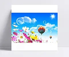 绿色环保展板背景图片|绿色环保,环保展板,鲜花,花朵,气球,热气球,阳光,蓝天白云,广告,展板,展板模板,展板背景,海报,宣传海报,海报素材,广告设计,psd图库,海报设计,广告设计模板,海报设计,广告设计模板,PSD素材