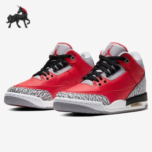 Nike/耐克 AJ3 红水泥全明星公牛大童篮球鞋CQ0488