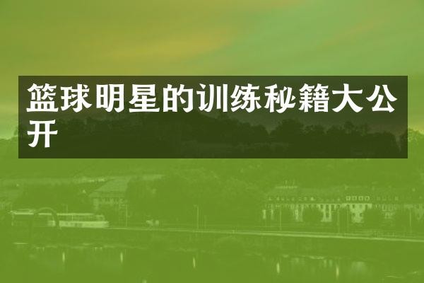 篮球明星的训练秘籍公开