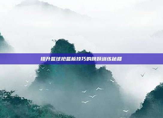 提升篮球抢篮板技巧的跳跃训练秘籍