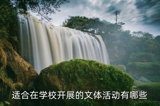 适合在学校开展的文体活动有哪些
