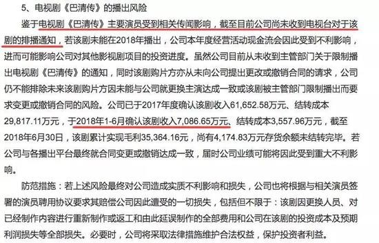 来源：唐德影视2018年中报财报