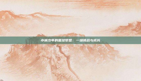 小城少年的篮球梦想:一场挑战与成长