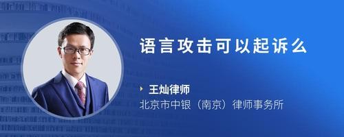 语言攻击可以起诉么