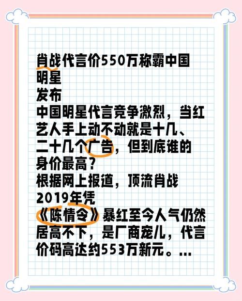 明星代言费_明星代言费价格_明星代言费排名
