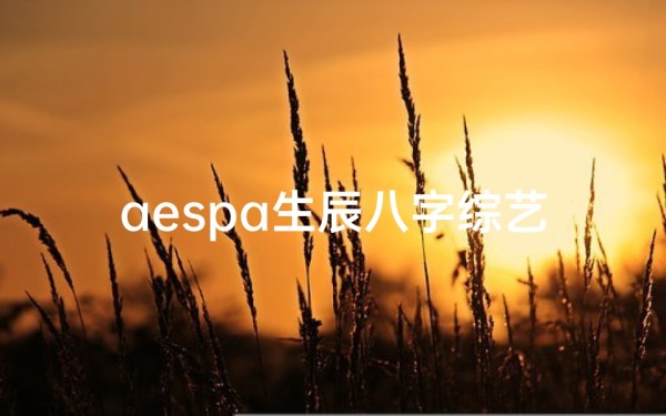 aespa生辰八字综艺_pcbaby生辰八字