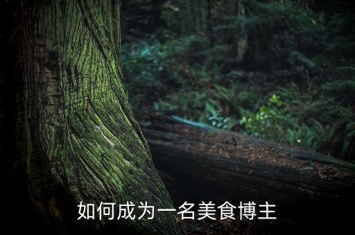 如何成为一名美食博主