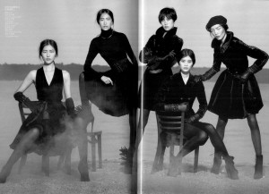 五位当红模特亮相VOGUE