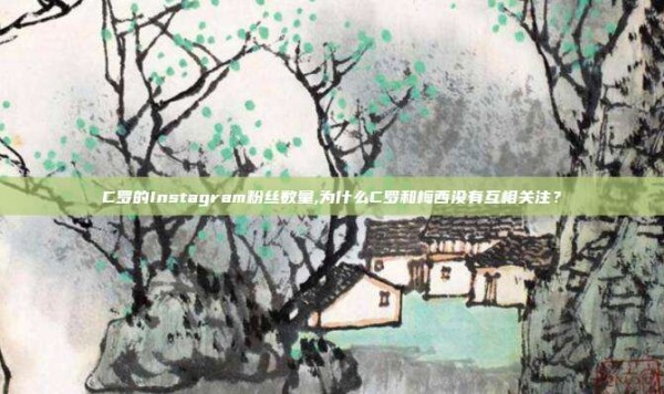 C罗的Instagram粉丝数量,为什么C罗和梅西没有互相关注?