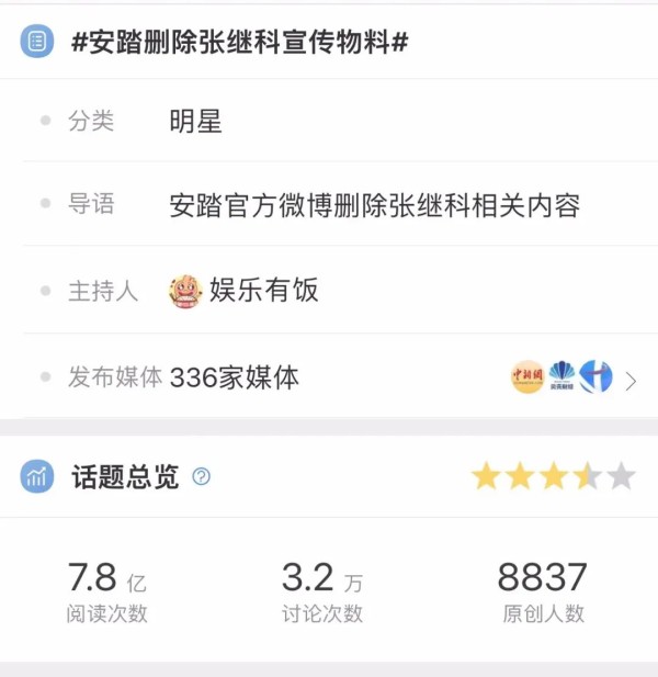 张继科被多家品牌“抛弃”