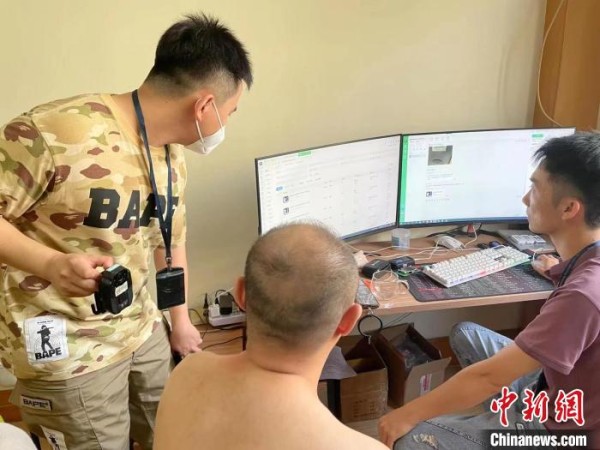 广州警方抓获犯罪嫌疑人。　广州市公安局 供图