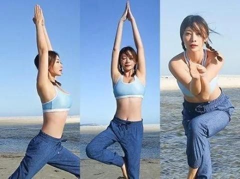 女星高难度瑜伽：柳岩似鸵鸟，孙俪空中劈叉，她空中飞逸似小龙女