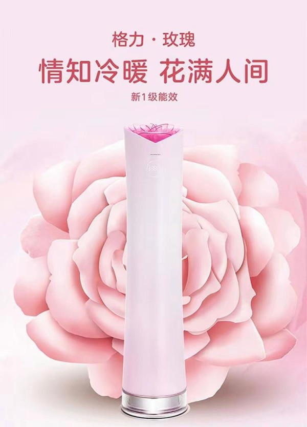 董明珠的玫瑰空调，是土味情话还是艺术品？网友：看完想结婚