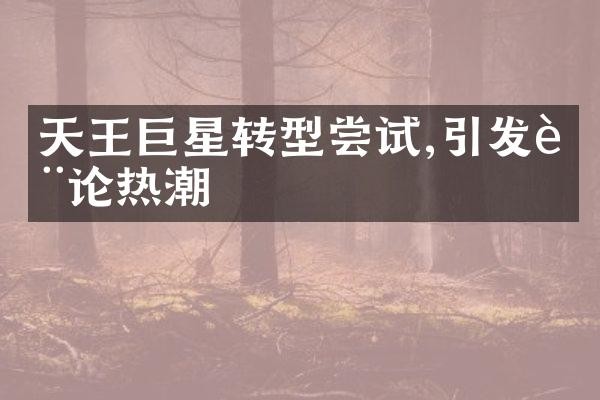 天王巨星转型尝试,引发讨论热潮