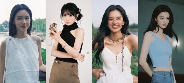 「4小花旦」則為周也（左起）、田曦薇、張婧儀、王楚然。（圖／翻攝自微博）