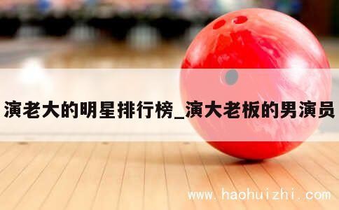 演老大的明星排行榜_演大老板的男演员 第1张