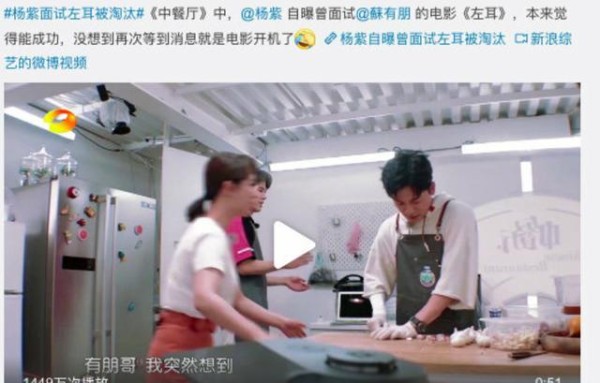 杨紫自爆试镜左耳被刷，苏有朋幽默回应，却被指是在暗讽杨紫