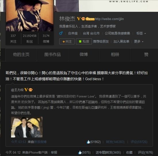 林俊杰祝福