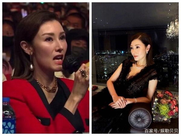李嘉欣出席综艺节目，还当上了评委，穿红色上衣搭配新发型超抢镜