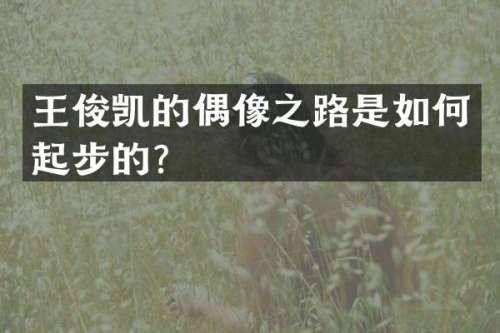 王俊凯的偶像之路是如何起步的？