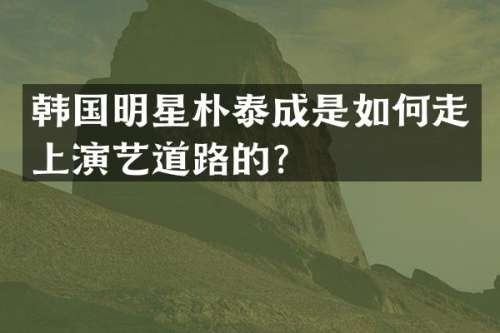 韩国明星朴泰成是如何走上演艺道路的？