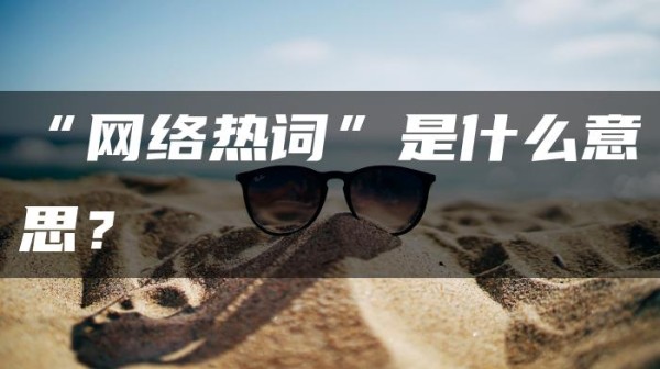 “网络热词”是什么意思？