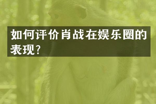如何评价肖战在娱乐圈的表现？