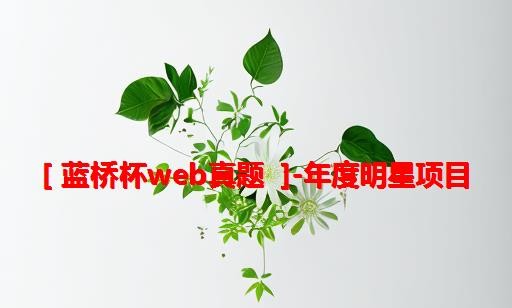 [ 蓝桥杯Web真题 ]-年度明星项目