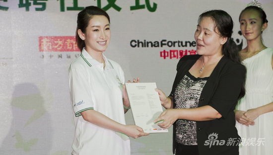 秦海璐任公益形象大使 清新亲和力十足