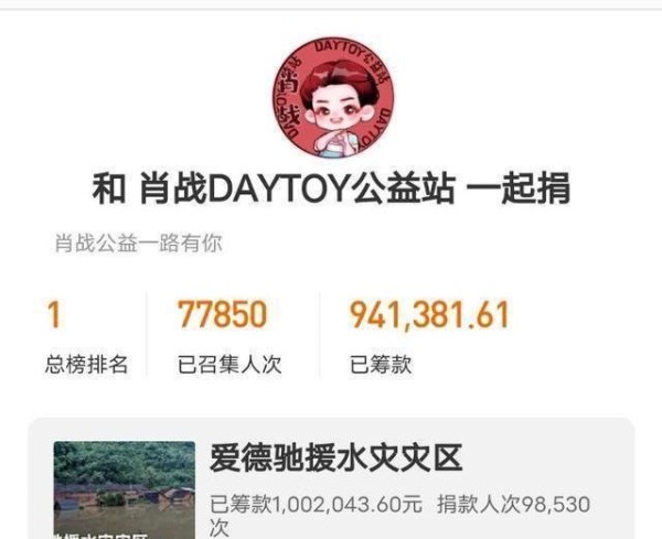 众明星驰援水灾灾区：肖战粉丝捐百万，王俊凯粉丝紧急募集编织袋