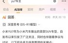 DS-R1：小米YU7刚发售即暴露质量问题