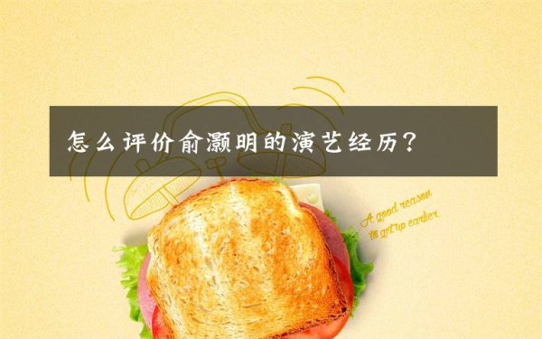 怎么评价俞灏明的演艺经历？