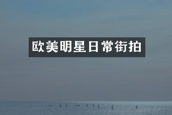 欧美明星日常街拍