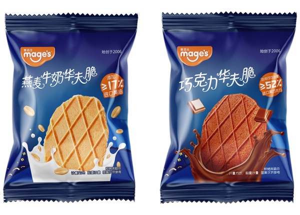 华夫脆（巧克力味、燕麦牛奶味）Waffle Cookies