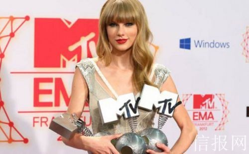 MTV欧洲音乐奖公布提名 泰勒斯威夫特6项领跑