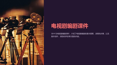 《电视剧编剧课件》课件