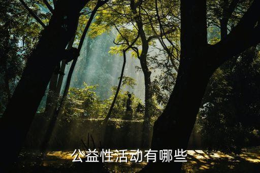 公益性活动有哪些