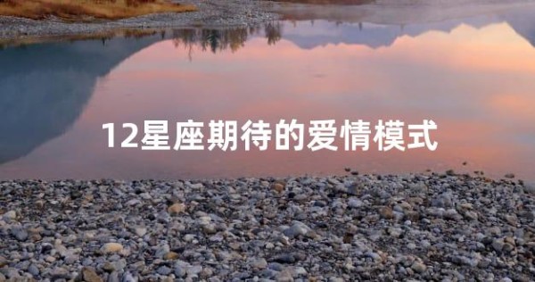 12星座期待的爱情模式